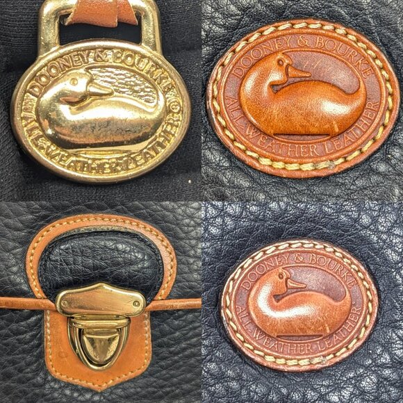 DOONEY & BOURKE USA All Weather Leather Mini Shoulder Bag - Navy Blue - Picture 5 of 14